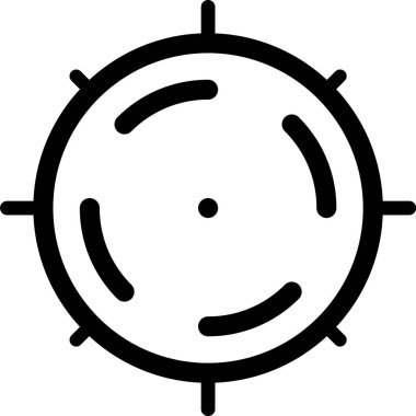 Hedefi hedef alan minimalist vektör simgesi, hedef odaklı temalar, hedef alma, hassasiyet ve kişisel ve profesyonel hedeflere ulaşma hedeflerini tasvir eder