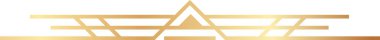 Altın geometrik logo, modern ve zarif bir tasarım arayan işletmeler veya markalar için uygun yatay çizgiler ve üçgenlerle harfi oluşturur.