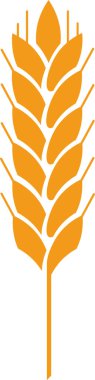 Tarımın özünü yakalayan, besin üretimini kutlayan ve doğanın hasadının bol miktarda hediyesini sergileyen bir buğday sapı içeren stilize illüstrasyon.