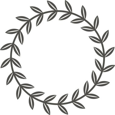 Dairesel defne çelengi minimalist bir çerçeve yaratıyor, zarif ve doğal tasarımları geliştiriyor aynı zamanda zaferi, başarıyı ve barışı karmaşık bir şekilde sembolize ediyor.