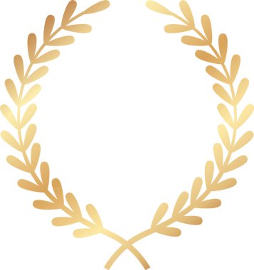 Dairesel altın defne çelengi, zaferi ve başarıyı sembolize eder, sofistike ve zarafet yayarak çeşitli kutlamalar ve ödüller için zamansız bir tasarım unsuru olarak hizmet eder.