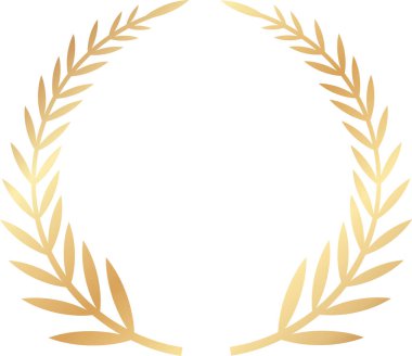 Başarı, başarı ve zaferi temsil eden dairesel altın defne çelengi, zafer ve mükemmelliği kutlayan ödüller, logolar ve amblemler için ideal bir sembol olarak hizmet vermektedir.