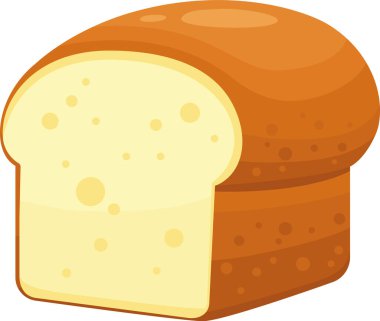 Yarım somun yumuşak ekmek, havadar kırıntılar ve altın kabuklu, temel gıda ve birçok kültürün temel parçası, sandviç, tost ya da tek başına eğlenmek için mükemmel.