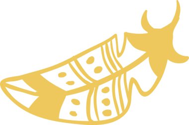 Şekil verilmiş, el yapımı altın tüy dekoratif bir desen içeriyor, özgürlüğü, maneviyatı ve doğayla bağlantıyı simgeliyor, bohem ya da etnik tasarımlar için mükemmel.