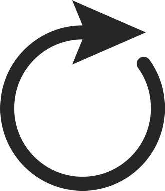 Saat yönünde dönen dairesel bir ok tarafından gösterilen süreklilik yinelemeyi, yenilenmeyi ve pürüzsüz bir döngü veya döngü içinde devam eden etkinliğin akışını sembolize eder