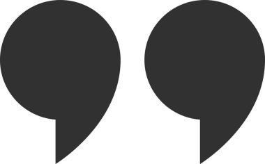 Bir konuşmacı veya kitaptan alıntı yapmak için kullanılan alıntı, alıntı veya doğrudan konuşma simgesini belirten tırnak işaretleri simgesi