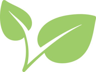 Kavisli kökten büyüyen açık yeşil yapraklar doğayı, ekolojiyi ve çevresel farkındalığı, sürdürülebilirliği ve korunmayı temsil eder.