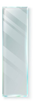 Işık yansımaları ve gölgeli şeffaf cam levhaların gerçekçi vektör çizimi sunumlar, modeller ve tasarımlar için mükemmeldir.