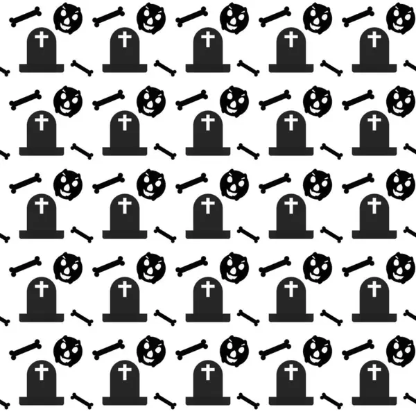 Halloween Vector Cartoon Seamless Pattern Background Wallpaper Wrapping Packing Backdrop — Stock Vector