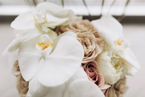 Latar Belakang Bunga Pernikahan Putih — Stok Foto