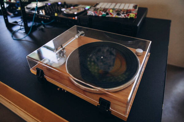 Retro Vinyl Disc Gramophone Royalty Free Stock Images