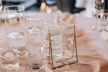 beautiful table setting for wedding party