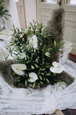 Güzel bir çiçek buketi, yakın çekim.