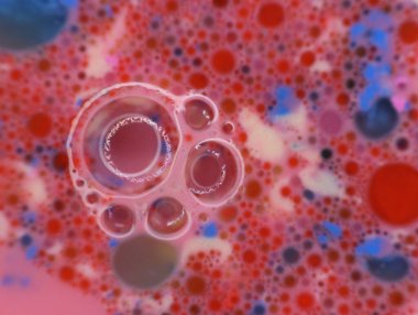 Yapay renklerin soyut arkaplanı nadir şekiller farklıdır