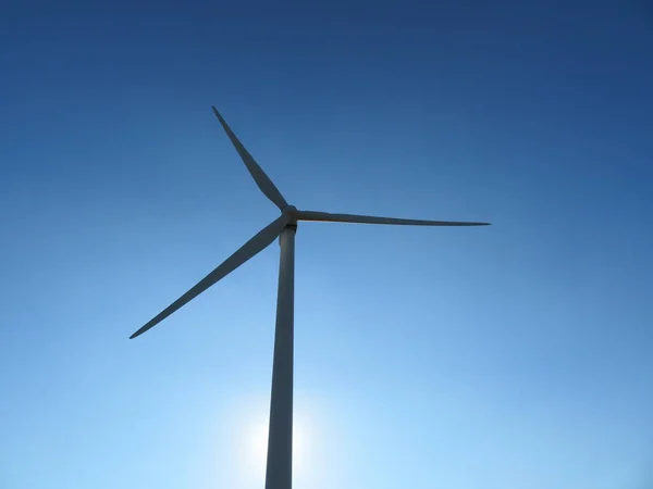Вітрова Турбіна Чиста Енергія Повітря Великі Лопаті Млини Висота Електроенергії — стокове фото