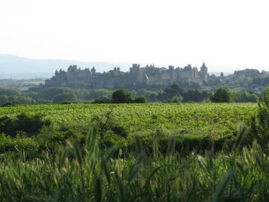 Fransa 'nın güzel şehri antik ortaçağ turizm duvarı koruması