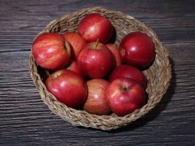 delicious appetizing red apples natural fruit delicacy