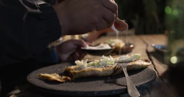 Molotes Adı Verilen Otantik Meksika Yemeği — Stok video