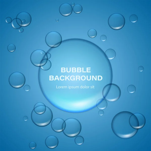 stock vector 3d realistic vector illustration. Bubble background. Place for product placement.