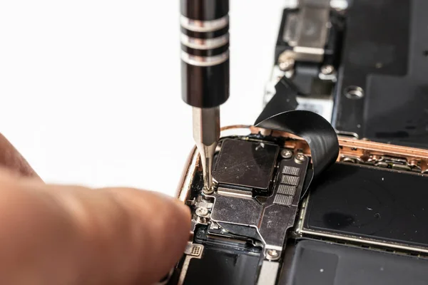 Smartphone Battery Replacement Repair Lcd Panel Replacement — Stockfoto