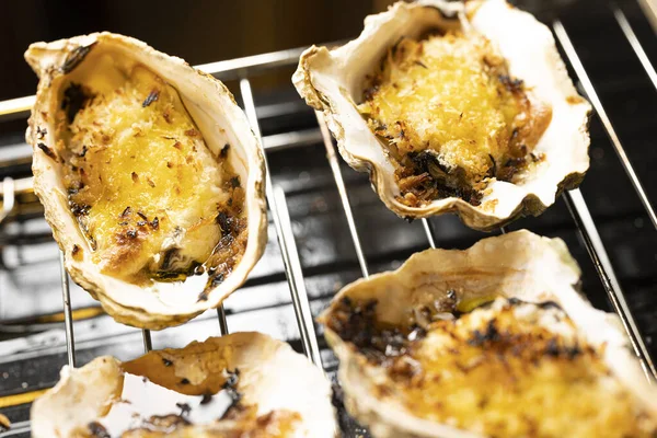 Fresh Oysters Can Eaten Raw Cooked Gratin — Stockfoto