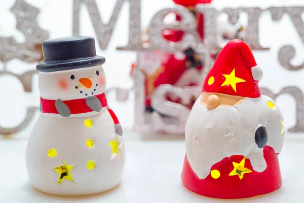 Shoot Multiple Christmas Ornaments Illuminations — Foto de Stock