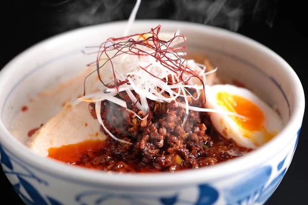Chinese cuisine, spicy dandan noodles arranged in Japan