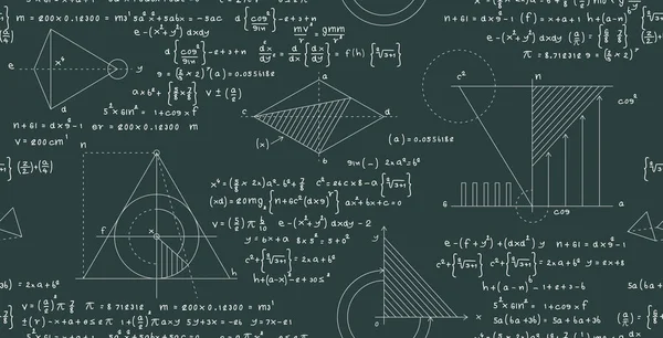Numerieke Formules Voor Berekening Van Oppervlakte Van Driehoeken Cirkels Rechtenvrije Stockvectors