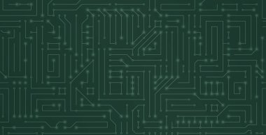 Arka plan bir anakart üzerindeki elektronik devre kartı..