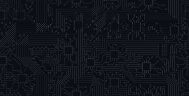 Kusursuz siyah elektronik arka plan ana kart hatları.