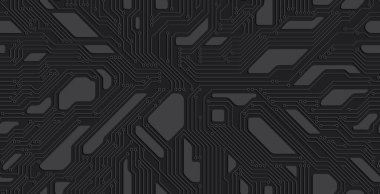 Siyah arkaplanda kusursuz elektronik devre kartı.