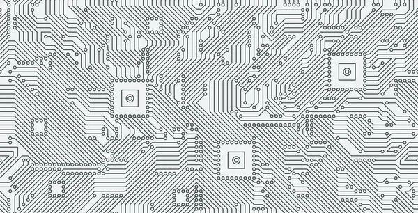 Beyaz arkaplanda kusursuz bilgisayar devre kartı.