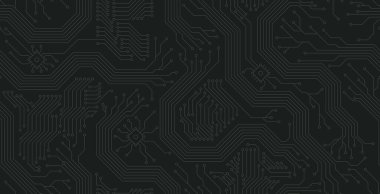 Siyah arka planda kusursuz devre kartı.