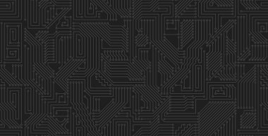 Siyah Arkaplanda Kusursuz Teknoloji Devresi.