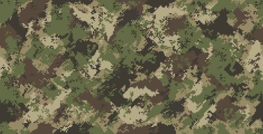 Kusursuz piksel desenli vektör askeri kamuflaj.