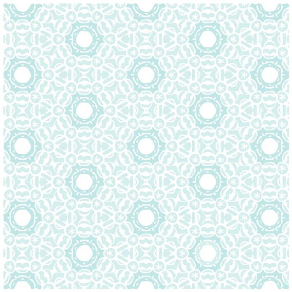 Vektorové Ilustrace Modré Abstraktní Mandala Nebo Ikat Textury Bezešvé Vzor — Stockový vektor