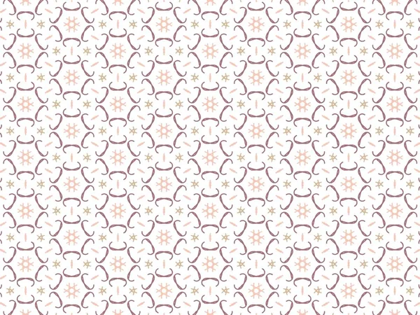 Vektorové Ilustrace Brown Abstraktní Mandala Nebo Ikat Textura Bezešvé Vzor — Stockový vektor