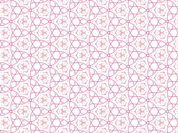 Ilustración Vectorial Mandala Abstracto Rosa Patrón Sin Costura Textura Ikat — Vector de stock