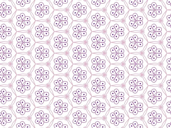 Ilustración Vectorial Mandala Abstracto Púrpura Patrón Sin Costura Textura Ikat — Vector de stock