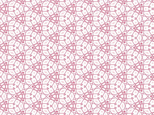 Vector Illustration Pink Abstract Mandala Ikat Texture Seamless Pattern Wallpaper — 스톡 벡터