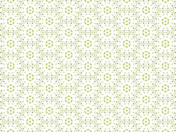 Illustration Vectorielle Mandala Abstrait Vert Motif Ikat Texture Sans Couture — Image vectorielle