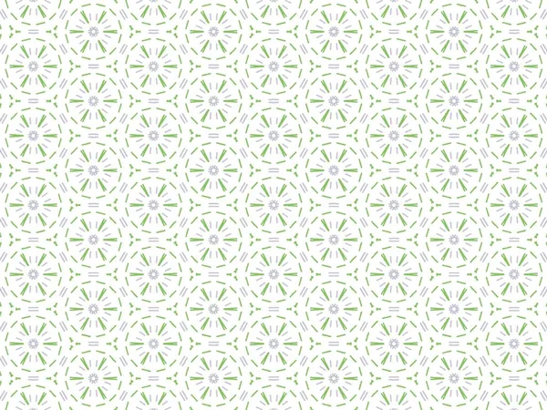 Vektor Illustration Von Green Abstract Mandala Oder Ikat Texture Nahtloses — Stockvektor