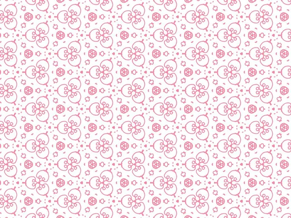 Ilustración Vectorial Mandala Abstracto Rosa Patrón Sin Costura Textura Ikat — Vector de stock