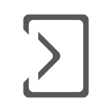 Beyaz arkaplan vektör illüstrasyonunda giriş logosu simgesi düz şekilde girsin