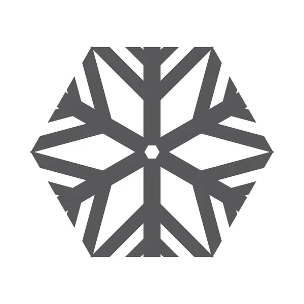 Ikona Płatków Śniegu Płaska Ilustracja Ikony Wektora Zimy Dla Web — Wektor stockowy