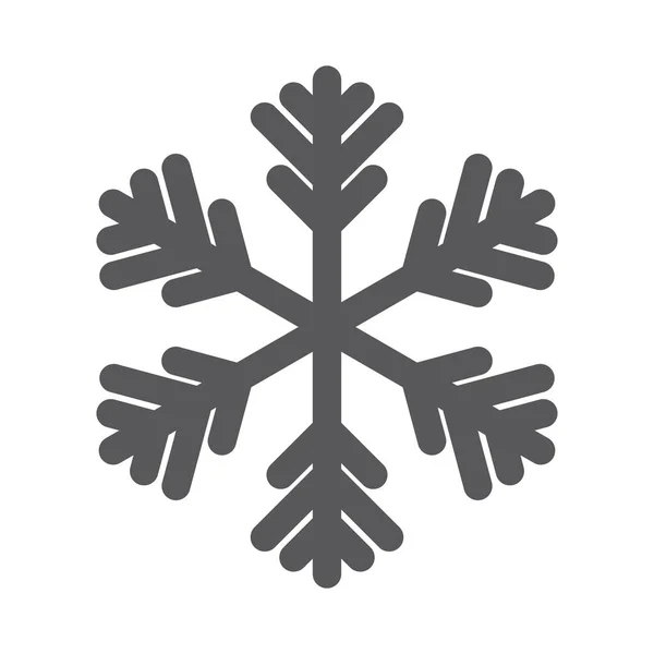 Icona Del Fiocco Neve Illustrazione Piatta Dell Icona Vettoriale Invernale — Vettoriale Stock