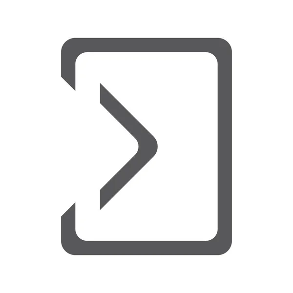 Login Logo Enter Icono Estilo Plano Sobre Fondo Blanco Vector — Vector de stock