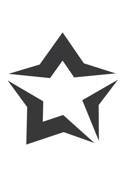 Vektor Ikony Hvězdného Loga Jednoduchý Minimalistický Styl Šipkami — Stockový vektor