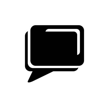 Sohbet baloncuğu vektör tasarımı. Düz biçim