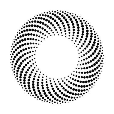 Noktalı Çember logo vektörü simge şablonu. Vektör illüstrasyonu.
